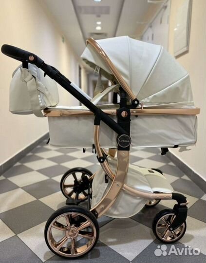 Коляска 3в1 Новая шикарная Кожа (2023)