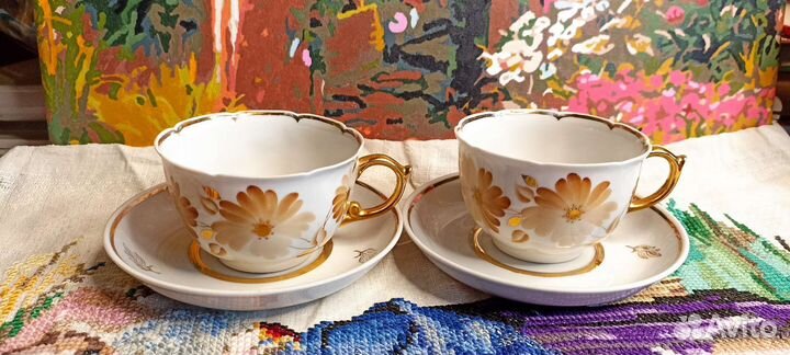 Чайные пары, предметы посуды