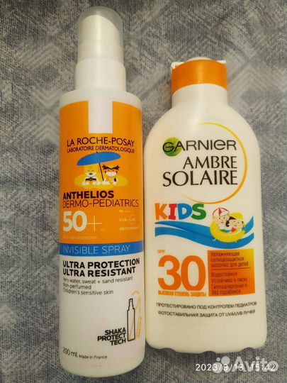 Крем для загара детск La Roche-posay50+Garnier 30+