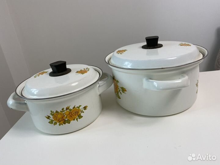 Набор кастрюль эмалирован 2шт