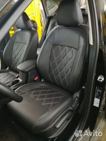 KiA Seltos чехлы премиум-класса Ромбы