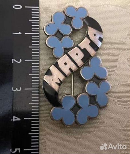 Брошка серебро 875 Редкость.Эмаль.Винтаж