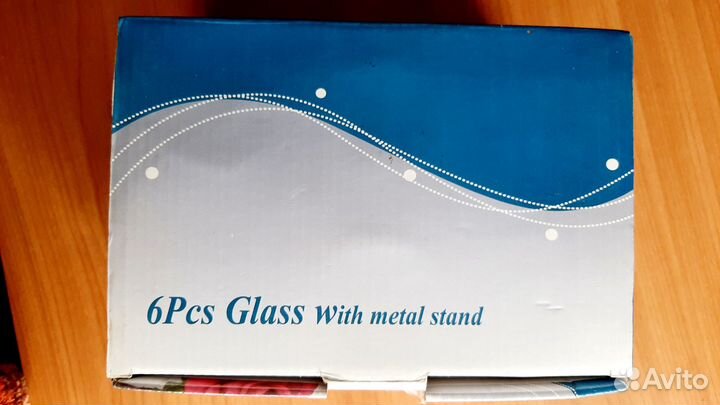 Стаканы для напитков с рисунком новые 6 шт