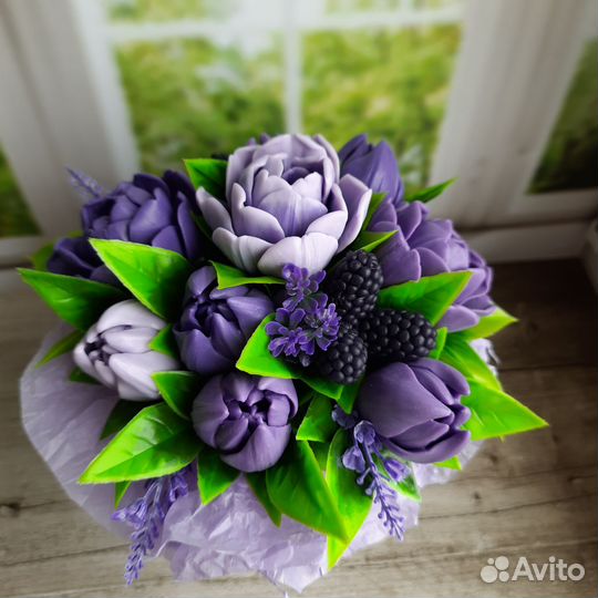 Букет цветов из мыла