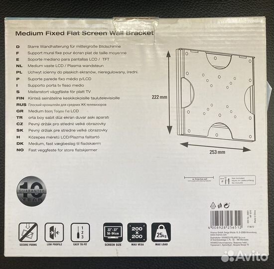 Плоский кронштейн для средних ЖК телевизоров