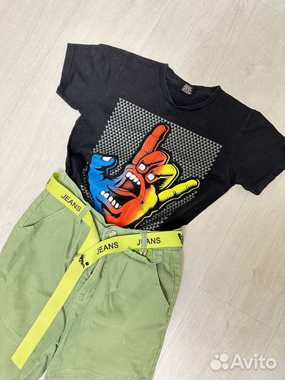 Джинсы и футболка для девочки