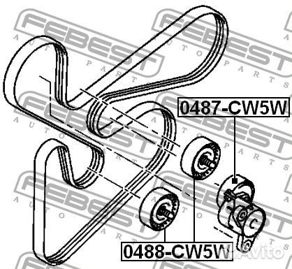 Ролик обводной 0488CW5W