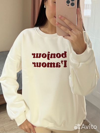 Свитшоты утепленный женский стандартный размер