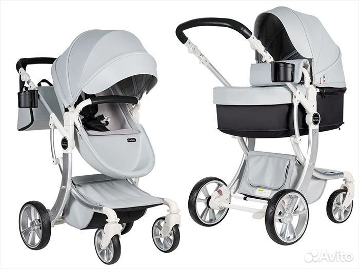 Детская коляска трансформер Aimile PRO серый