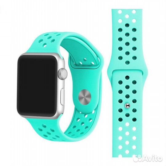 Cиликоновый ремешок для Apple Watch 38-44 мм бирюз