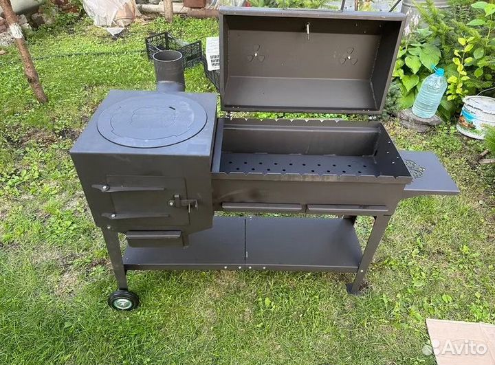 Мангал с печью под казан