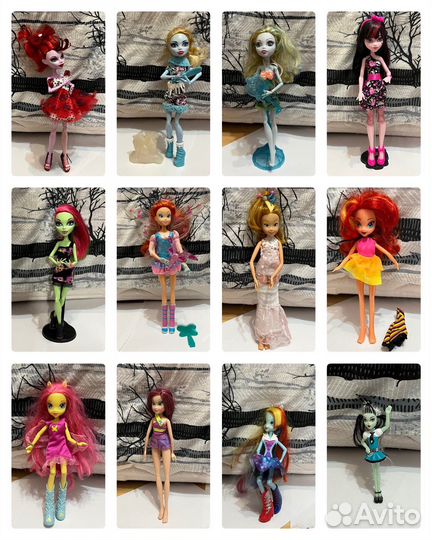 Куклы Монстер хай, девочки эквестрии, винкс