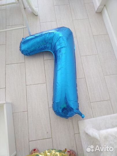 Цифры семь фольгированная