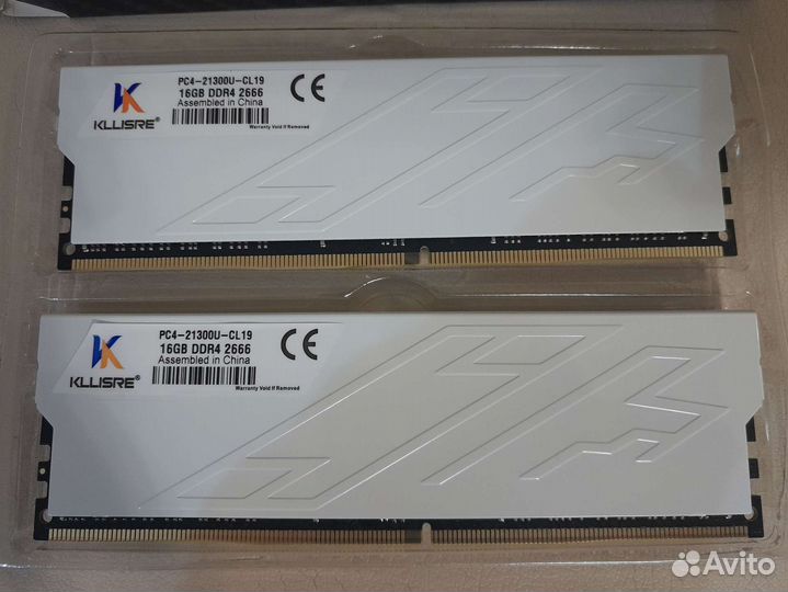 Новая Ddr4 2666 2х16gb всего 32gb