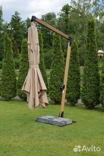 Зонты для дачи и сада на боковой опоре