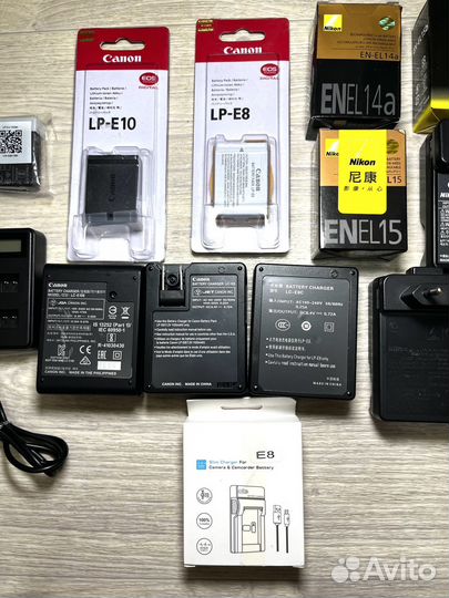 Canon nikon аккумуляторы и зарядные устройства