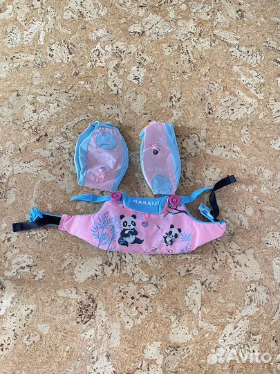 Жилет с нарукавниками розовый