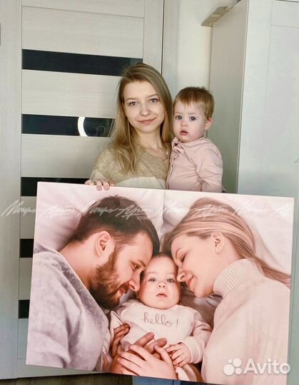Портрет по фото на холсте на заказ