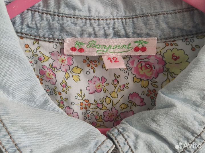 Джинсовая рубашка для девочки