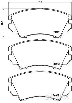 Колодки тормозные дисковые передние brembo P 59 055