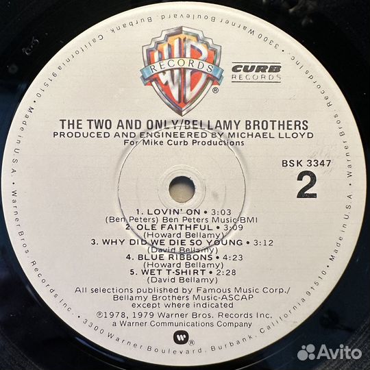 Bellamy Brothers – The Two And Only (сша 1979г.)