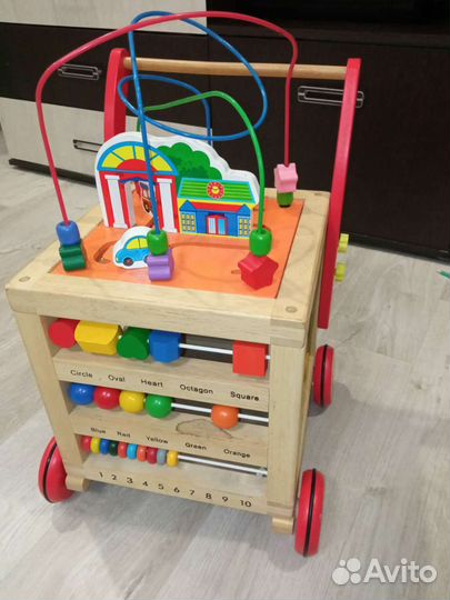 Ходунки каталка детские деревянные игровой центр