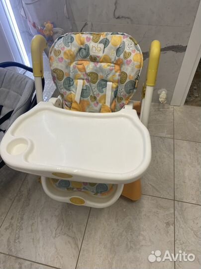 Детский стульчик для кормления happy baby