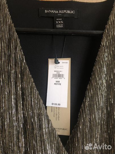 Новое Платье металлик Banana Republic