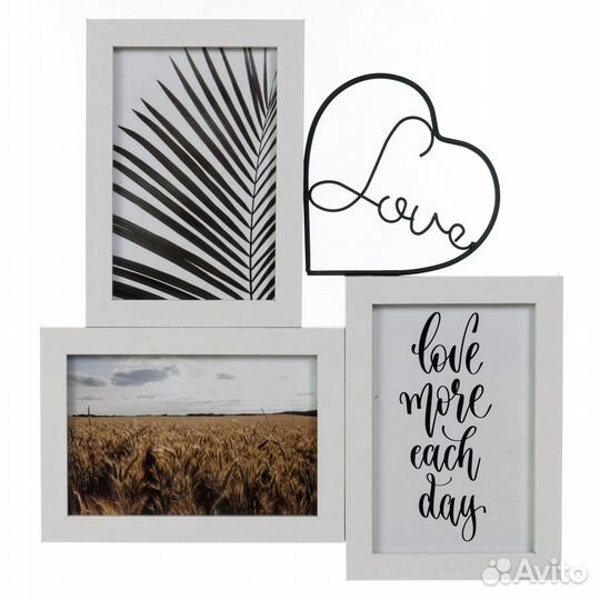 Фоторамка Platinum BB-7034 белый 3 фоторамки 10х15