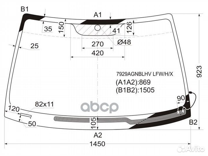 Стекло лобовое с обогревом щеток subaru legacy