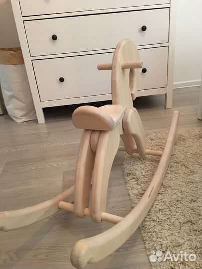 Качалка деревянная лошадка детская