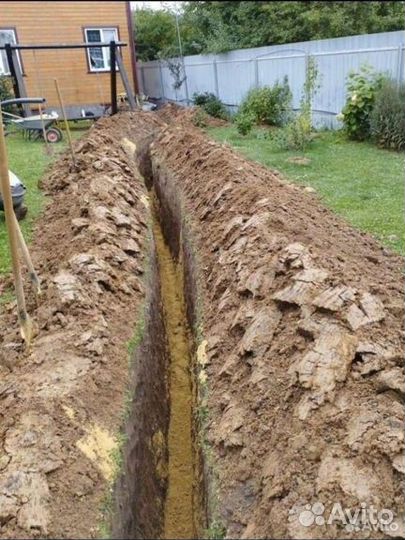 Земляные работы ручной Копка траншей вручную