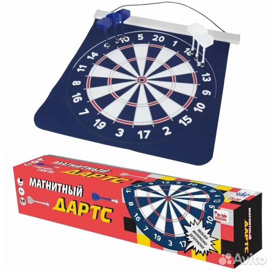 Дартс магнитный, диаметр мишени 31 см, 6 дротиков