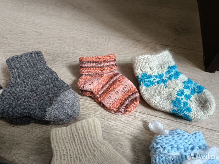 Носки детские шерстяные, пинетки
