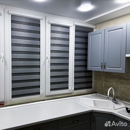 Рулонные шторы день ночь, свое производство