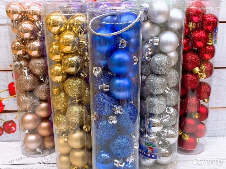 Новогодние шары набор(елочные игрушки)