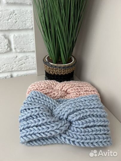 Вязаная повязка на голову