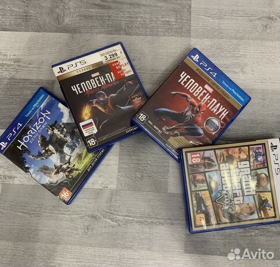 Диски ps5 человек паук gta5 horizon