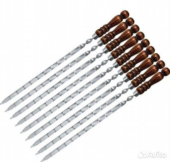 Шампура 40 см с деревянной ручкой