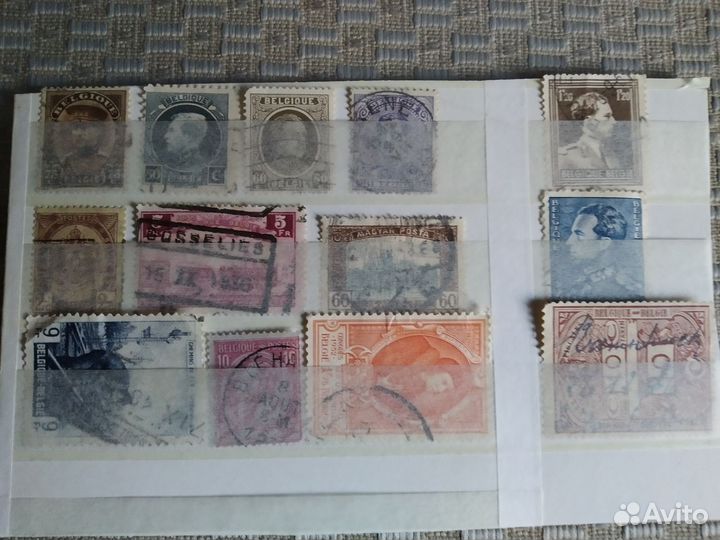 Старые марки Бельгии. Гашение