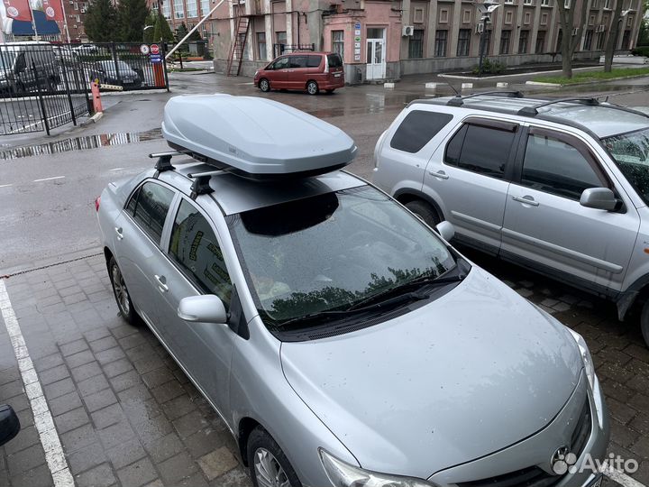 Автобокс LUX irbis 450L серый матовый на Corolla