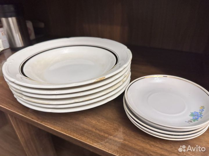 Тарелки зик конаково СССР термосы СССР