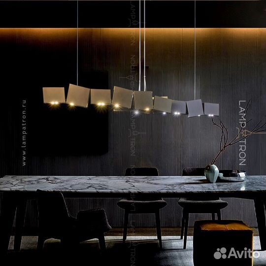 Реечный, рядный светильник meister 14 плафонов meister-14