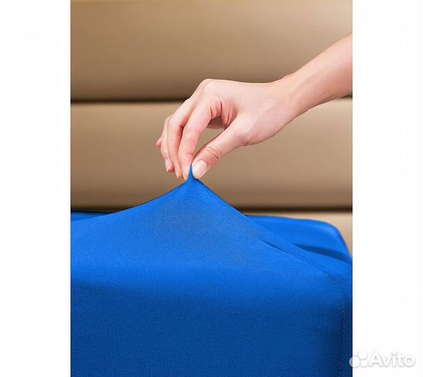 Простынь GoodNight Трикотаж 140х200х20 Лазурный на