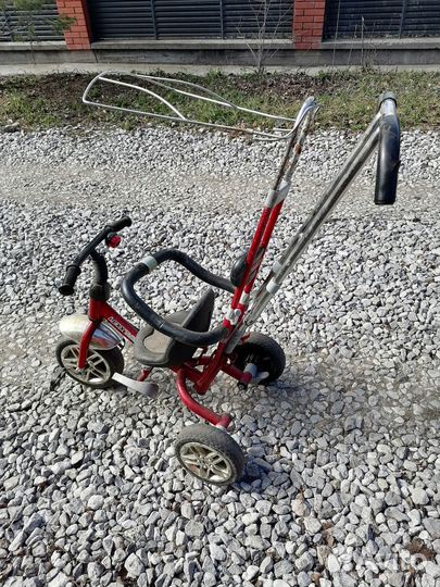 Детский велосипед с родительской ручкой