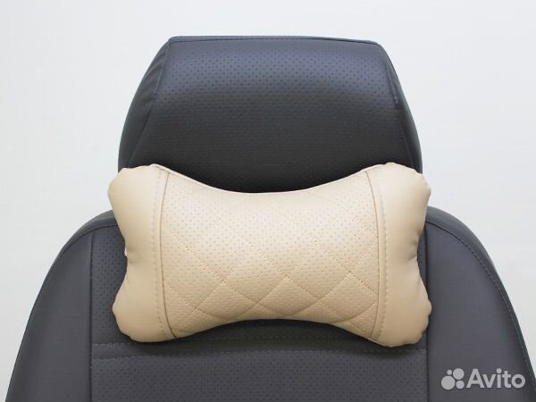 Подушка на подголовник ромб, бока гладкие экоко