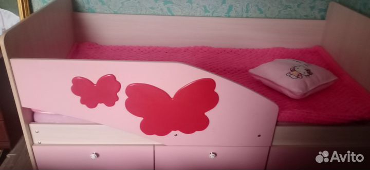 Детская кровать от 3 лет с бортиками