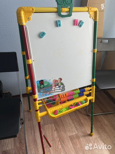 Доска детская магнитная и меловая