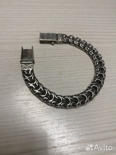 Серебряный браслет мужской бу неделя