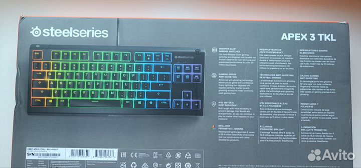 Игровая клавиатура SteelSeries Apex 3 TKL RU
